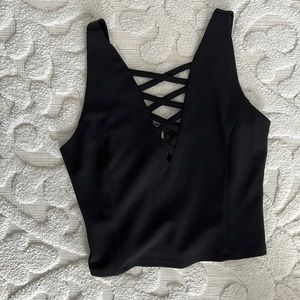 Barely worn Cropped criss-cross front top